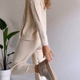 ANIA™ – CASUAL JACQUARD TO-DELT SÆT MED TWIST