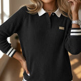 SAFIRA™ – SWEATER MED KONTRASTKRAVE