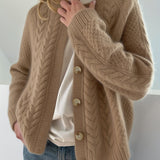 DWINA™ – STRIKKET CARDIGAN MED KNAPPER