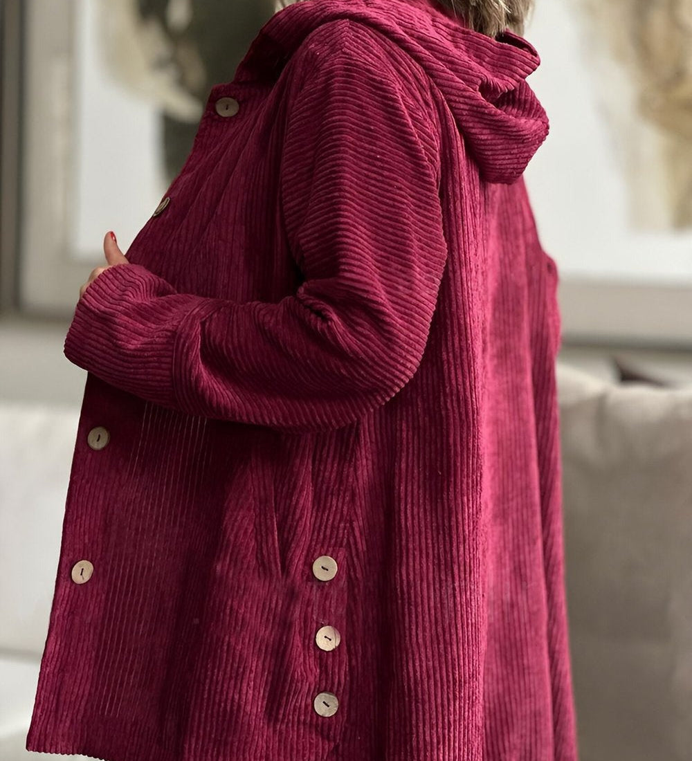 CORDIA™ – HYGGELIG CORDFLØJLSJAKKE MED HÆTTE