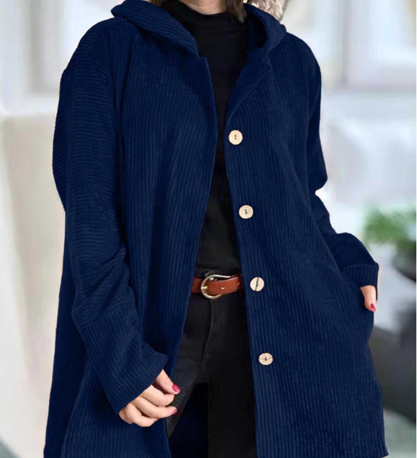 CORDIA™ – HYGGELIG CORDFLØJLSJAKKE MED HÆTTE