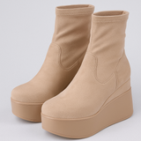 MIAA™ –  ANKELSTØVLER I RUSKIND MED KILEHÆL