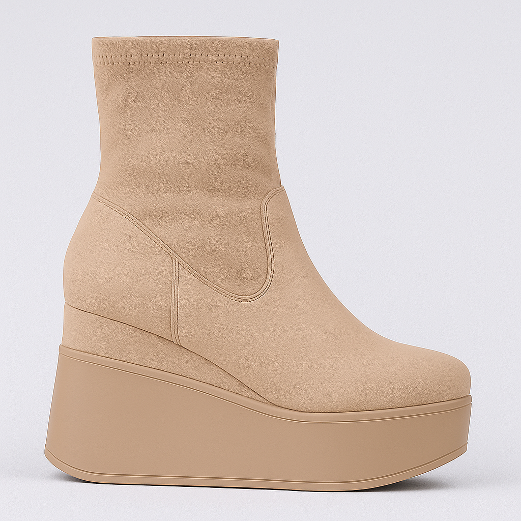 MIAA™ –  ANKELSTØVLER I RUSKIND MED KILEHÆL