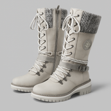 IARA™ – HØJE DAMESTØVLER MED STRIKDETALJE OG SPÆNDE