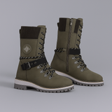 IARA™ – HØJE DAMESTØVLER MED STRIKDETALJE OG SPÆNDE