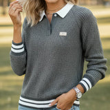 SAFIRA™ – SWEATER MED KONTRASTKRAVE