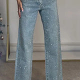 CAMDENGLAM™ – STRETCH DENIM JEANS MED KRYSTALLER