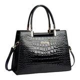 GIANNA™ – HÅNDTASKE MED BLANK KROKO-PRÆG