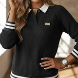 SAFIRA™ – SWEATER MED KONTRASTKRAVE