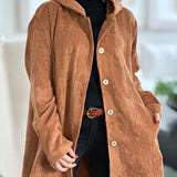 CORDIA™ – HYGGELIG CORDFLØJLSJAKKE MED HÆTTE