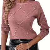 ELEGANT PERLE™ – STRIKTRØJE MED PERLER OG FEMININ ELEGANCE