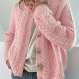 DWINA™ – STRIKKET CARDIGAN MED KNAPPER