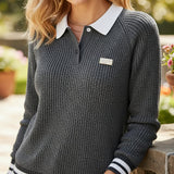 SAFIRA™ – SWEATER MED KONTRASTKRAVE