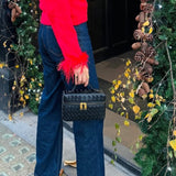 JULIETTE™ – STRUKTURERET FLETTET TASKE MED GLANS