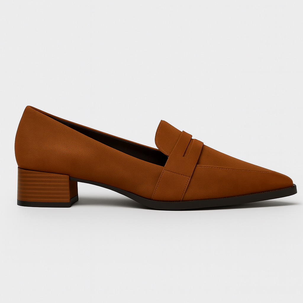 COLETTE™ – SPIDSSNUDEDE FRANSK-RETRO LOAFERS MED MIDTHØJ HÆL