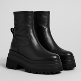 EVELIN™ – ELASTISKE ANKELSTØVLER MED CHUNKY PLATFORM