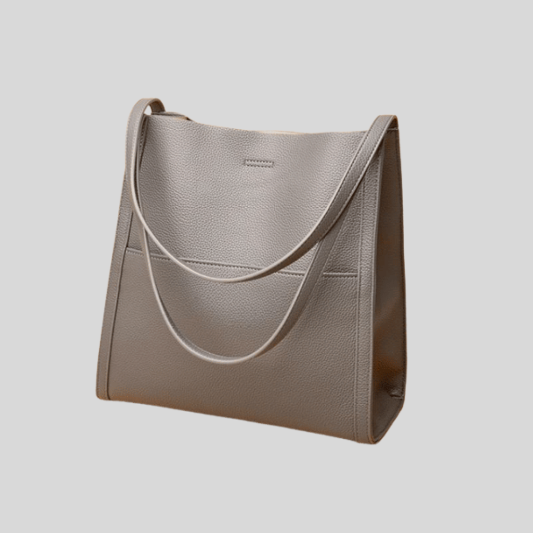 FLEUR™ – ENSFARVET, ENKEL SKULDERTASKE I ÆGTE LÆDER