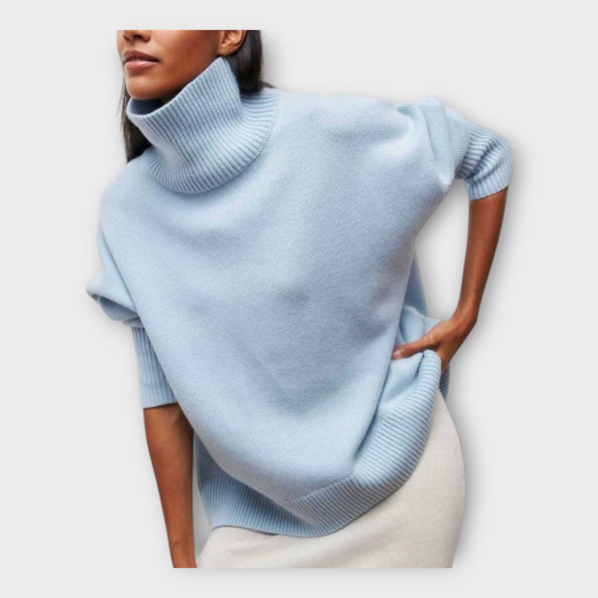 AURELIA™ – STRIKTRØJE MED HØJ KRAVE