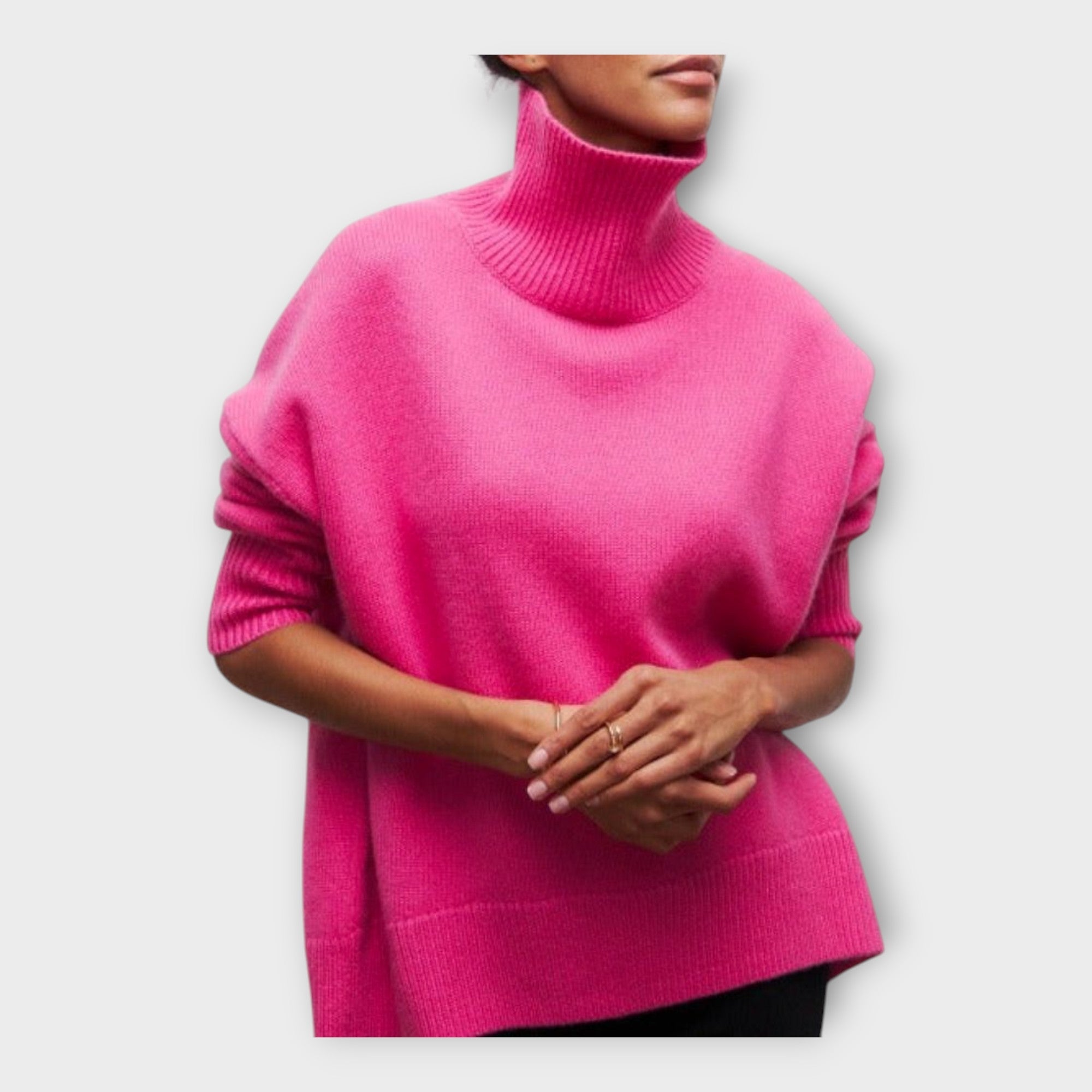 AURELIA™ – STRIKTRØJE MED HØJ KRAVE