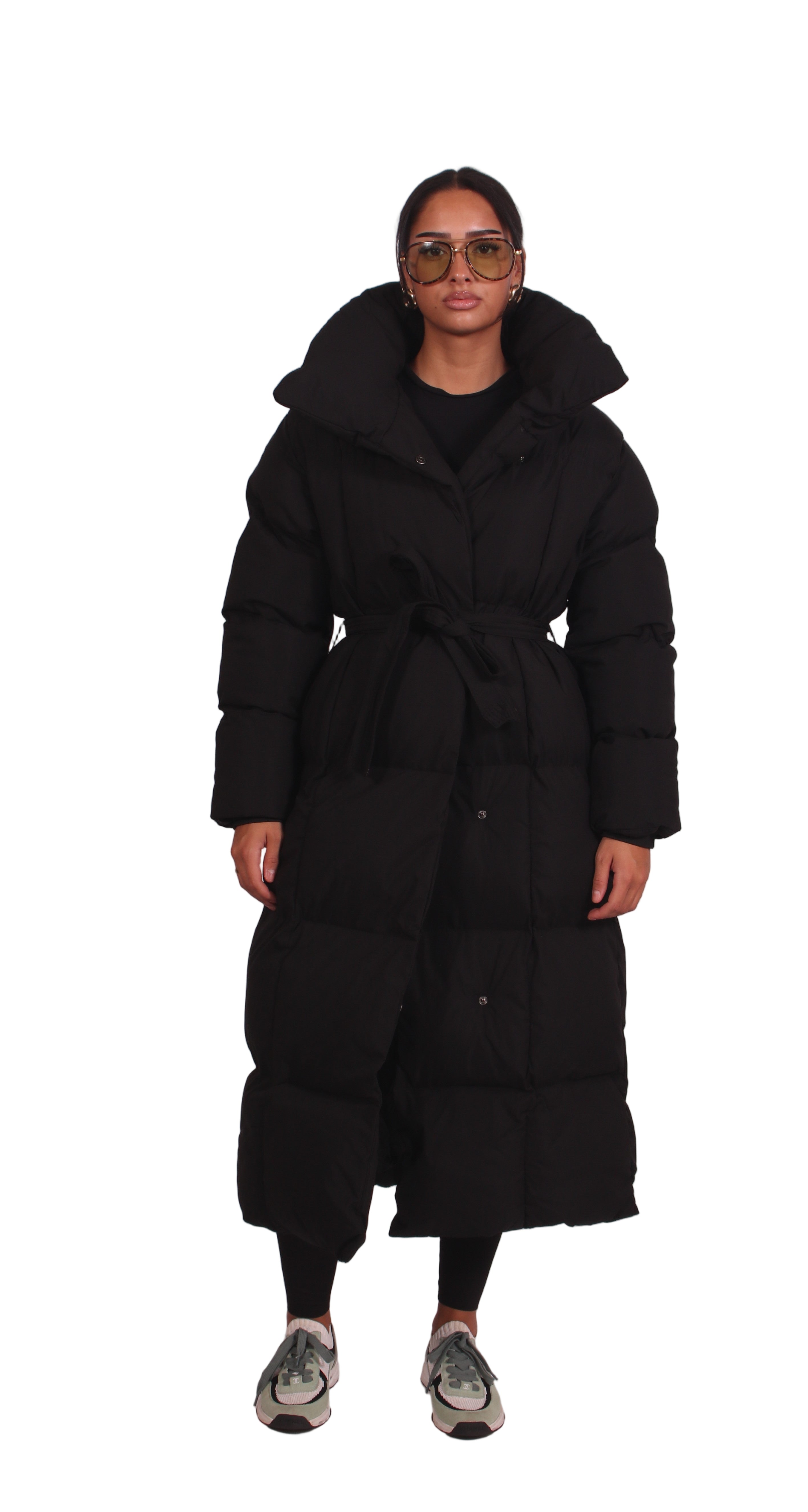 Longline puffer Black