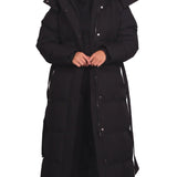 CARMEN™ – LANG VINTERJAKKE MED BÆLTE OG PUFFER-DESIGN