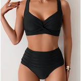 NICOLE™ – BIKINI MED PLISSERET STOF