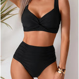 NICOLE™ – BIKINI MED PLISSERET STOF