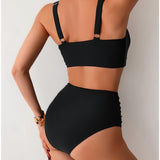 NICOLE™ – BIKINI MED PLISSERET STOF