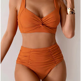 NICOLE™ – BIKINI MED PLISSERET STOF