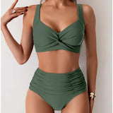 NICOLE™ – BIKINI MED PLISSERET STOF