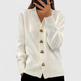 LORETTA™ – ELEGANT STRIKKET CARDIGAN MED KNAPPER