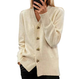 LORETTA™ – ELEGANT STRIKKET CARDIGAN MED KNAPPER