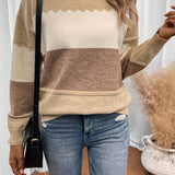 NALIA™ – BLØD STRIKTRØJE I FARVEBLOK