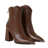 ZIRA™ – LÆDERSTØVLER MED SPIDS TÅ