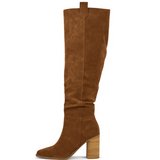 SUÈDE™ – STØVLER I RUSKIND MED BLOKHÆL