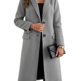 CARLOTA™ – ELEGANT LANG FRACHTMANTEL MED LØS PASFORM