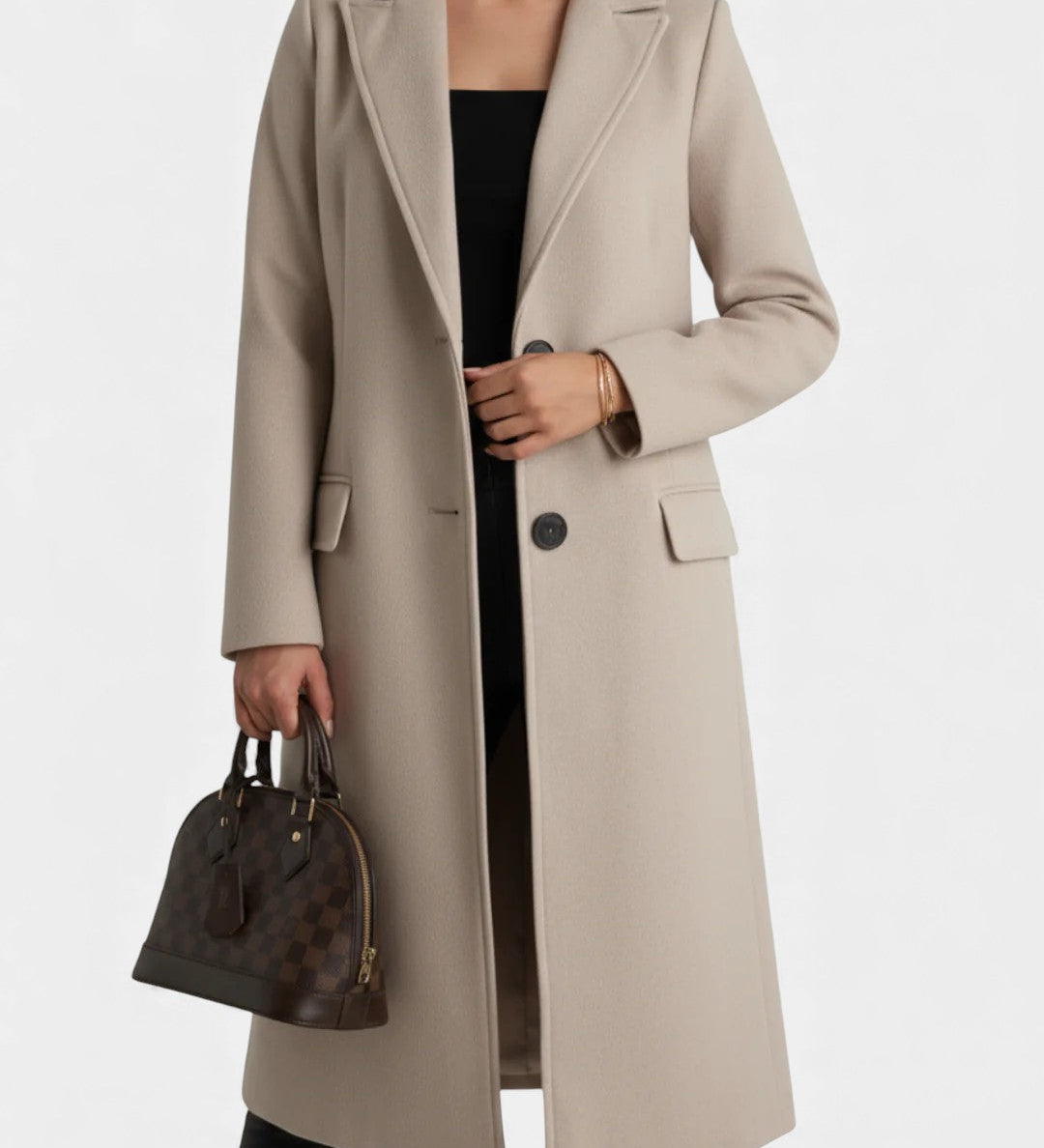 CARLOTA™ – ELEGANT LANG FRACHTMANTEL MED LØS PASFORM