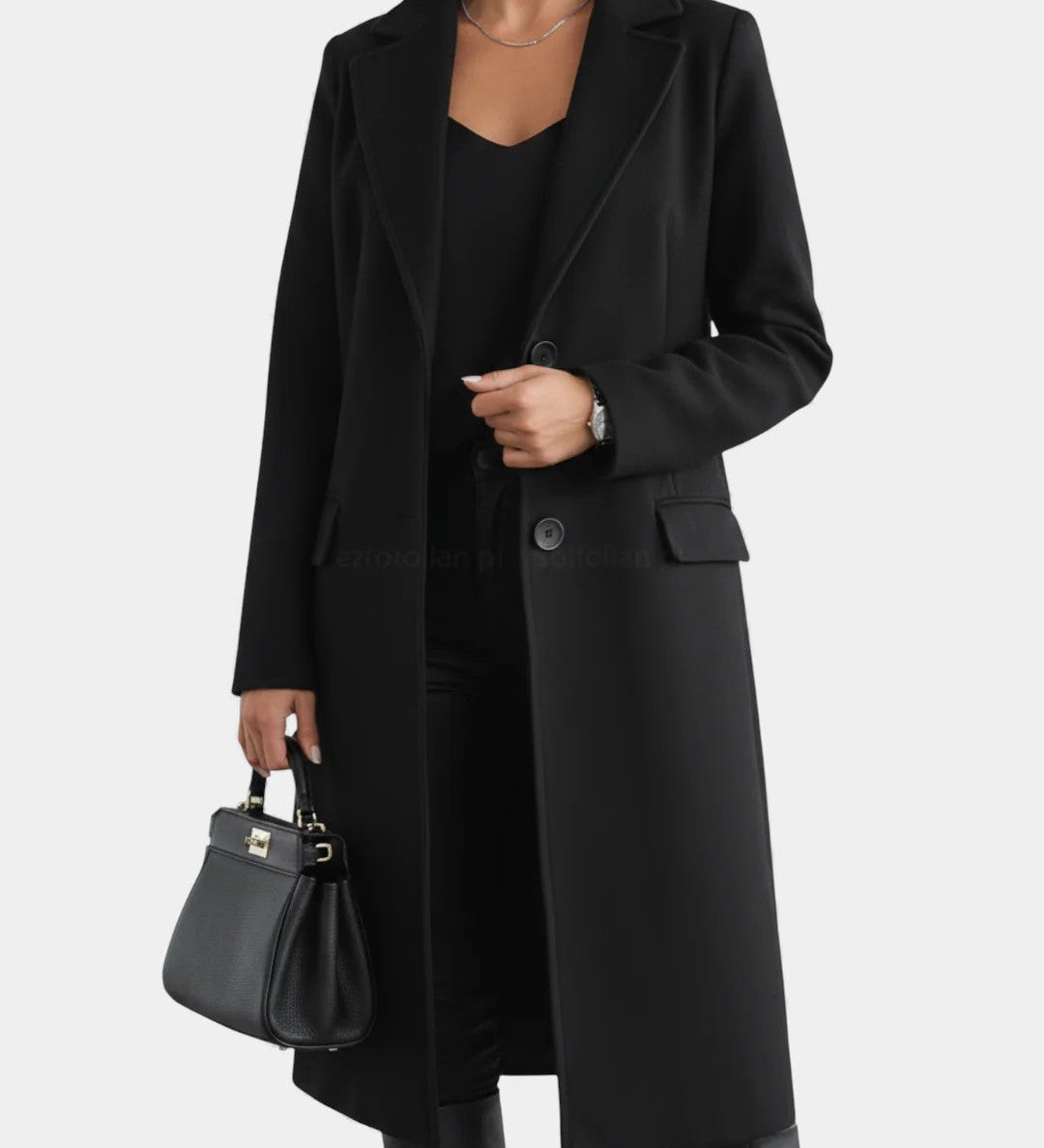 CARLOTA™ – ELEGANT LANG FRACHTMANTEL MED LØS PASFORM