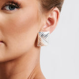 Bronte™ – sølvfarvede ringøreringe med minimalistisk elegance