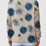 AURÉLIE™ – ELEGANT STRIKTRØJE MED BLOMSTERPRINT