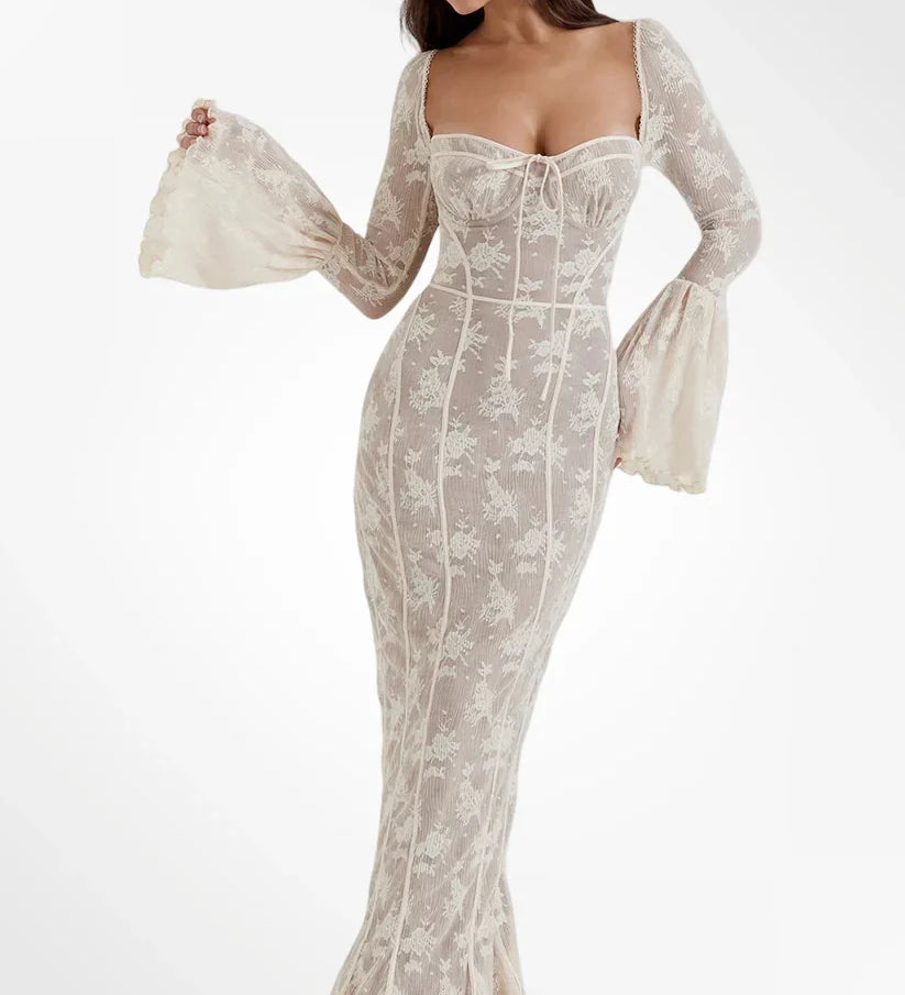 ALLEGRA™ – LANG BLONDEKJOLE MED ROMANTISK ELEGANCE