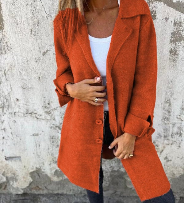 CASUAL LONG COAT™ – AFSLAPPET LANGFRAKKE I LET MATERIALE