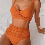 NICOLE™ – BIKINI MED PLISSERET STOF