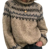 NORDIC WARM™ – STRIKTRØJE MED RUND HALS OG RULLEKRAVE