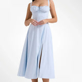 SABRINA™ – KJOLE MED KORSETDETALJE OG MARKERET TALJE