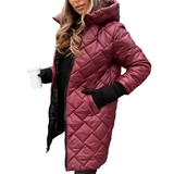 🎁Begrüßen Sie Weihnachten mit 50 % Rabatt💥Langer, gesteppter Daunenmantel mit Kapuze für Damen