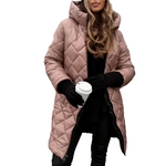 🎁Begrüßen Sie Weihnachten mit 50 % Rabatt💥Langer, gesteppter Daunenmantel mit Kapuze für Damen