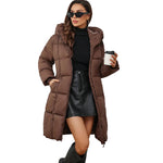 Warmer und kuscheliger, winddichter langer Wintermantel für Damen