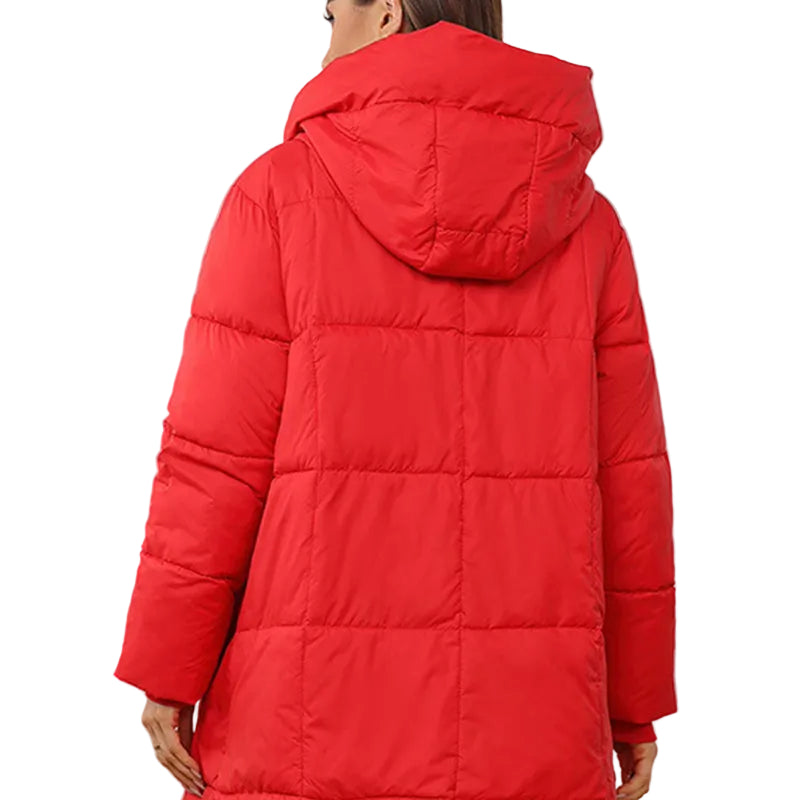 Warmer und kuscheliger, winddichter langer Wintermantel für Damen